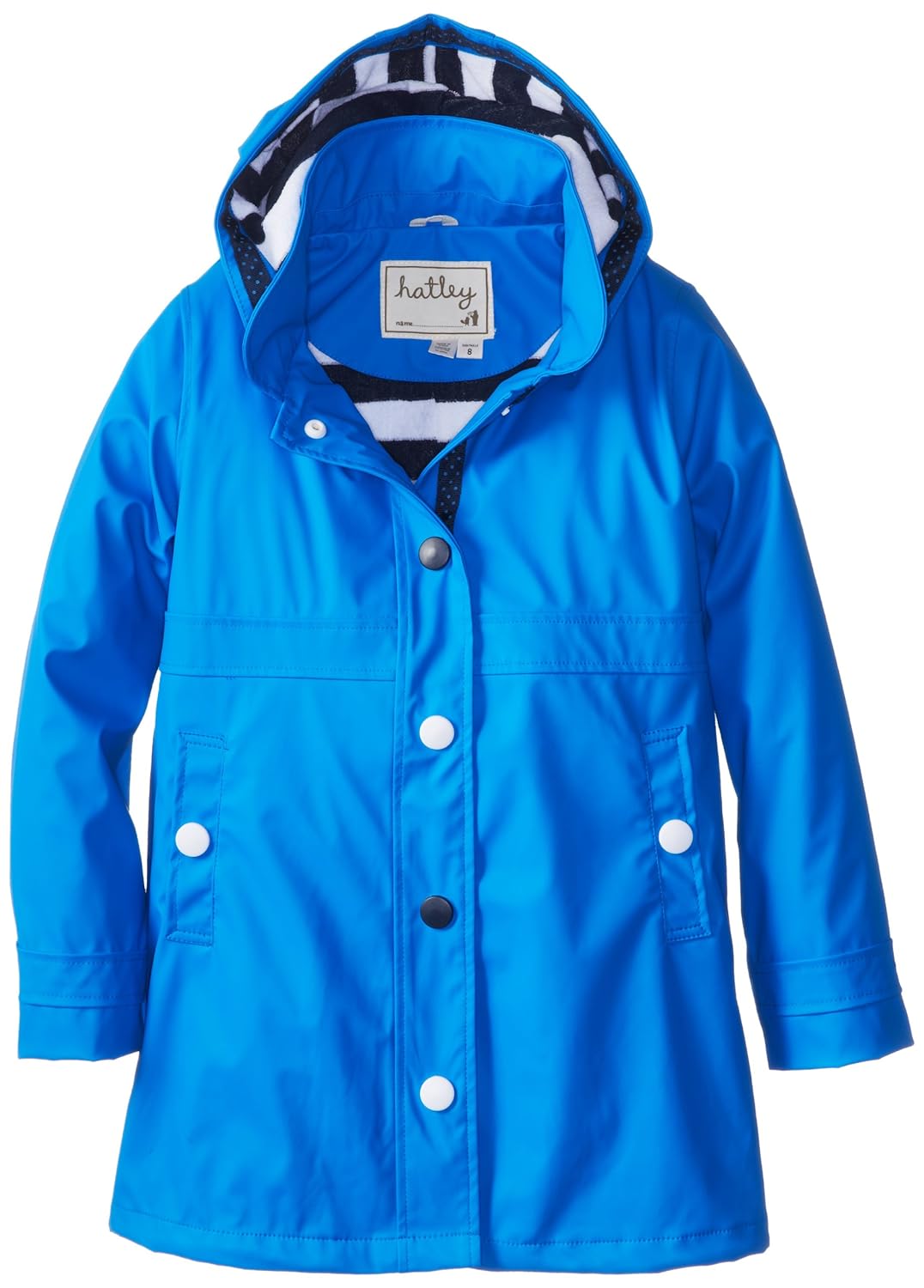 hatley big girls splash raincoat cobalt, blue, 10_金箍棒海外购 